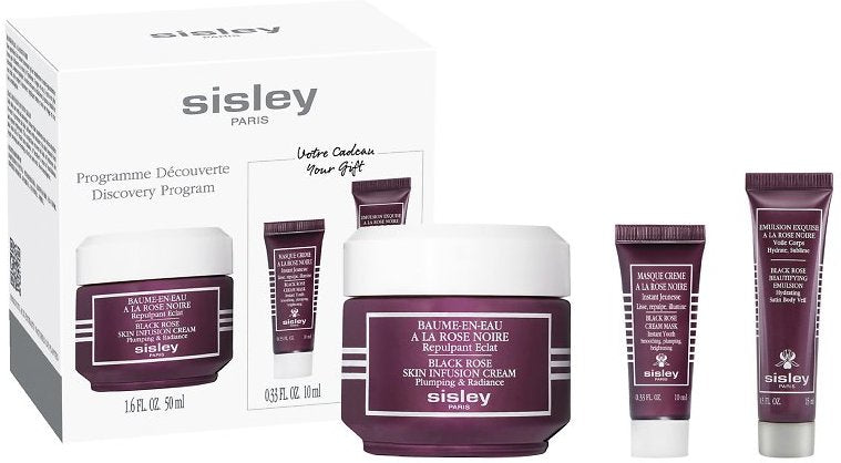Shop now at Beauty Vendor Australia Online -Sisley Black Rose Set: Skin Infusion Cream 50 ml  + Cream Mask 10 ml + Beautifying Emulsion 15 ml - Premium Range from Sisley - Just $299.99!