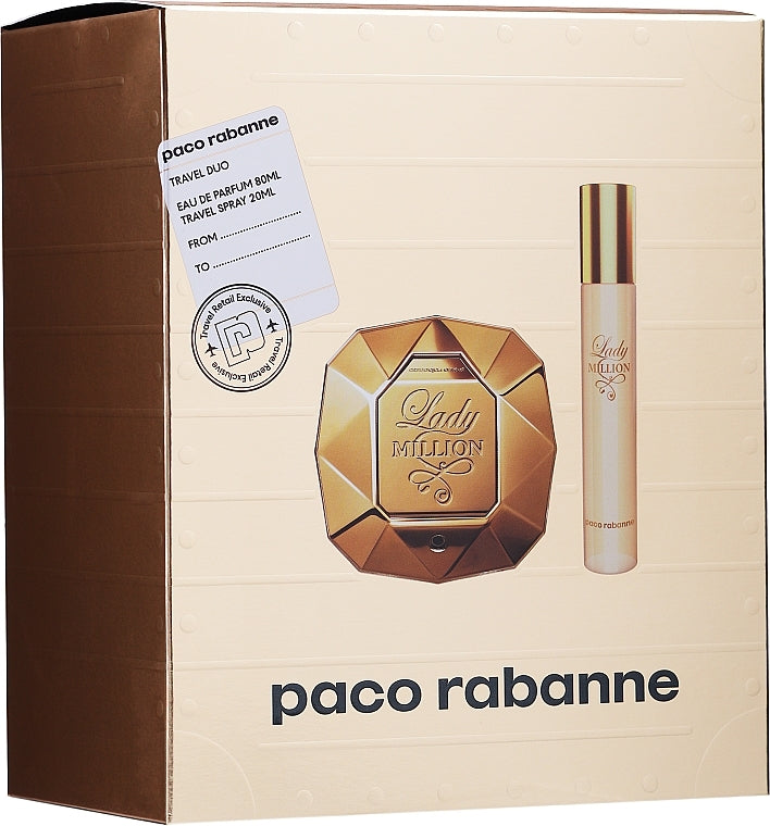 Shop now at Beauty Vendor Australia Online -Paco Rabanne Lady Million Set 90ml EDP + EDP 20ml Set - Premium Range from Paco Rabanne - Just $169.99!
