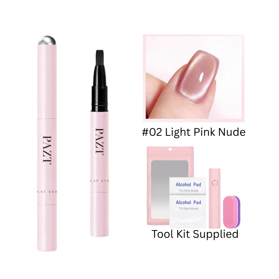 PAZT #02 Light Pink Nude- 6-in-1 Multi-Function Nail Gel: Base, Reinforce, Builder, Leveling, Nail Tip & Rhinestone Glue, Self-Leveling