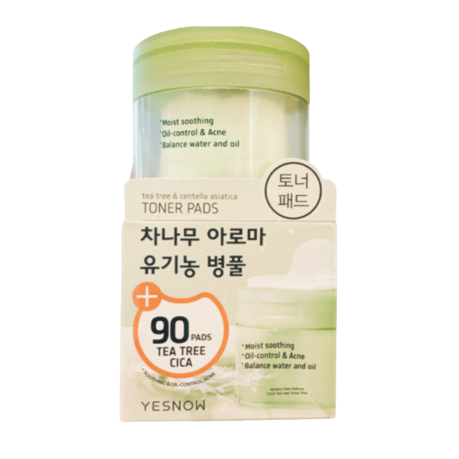 YESNOW (Green) Tea Tree & Centella Asiatica Toner Pads 90pc