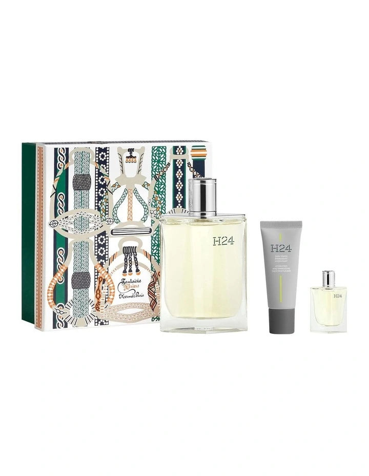 Hermes H24 Eau De Toilette 100ml 3 Piece Gift Set (100ml EDT/5ml EDT /20ml Moisturizer)
