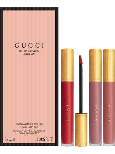 Gucci 唇膏套装 Rouge a Lèvres Mat 液体柔雾套装：唇膏（色号：114 Grace Cinnamon）6.5 克 + 唇膏（色号：1PC）