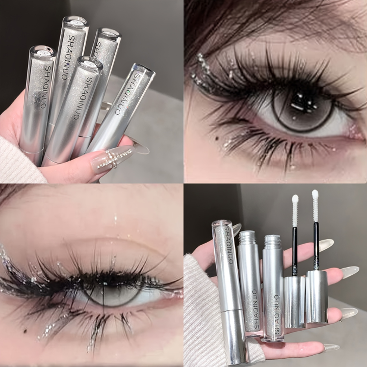 Shaqinuo Diamond Eyelash Mascara | Quick-Drying Magic Shiny Lashes | Fine Sparkle