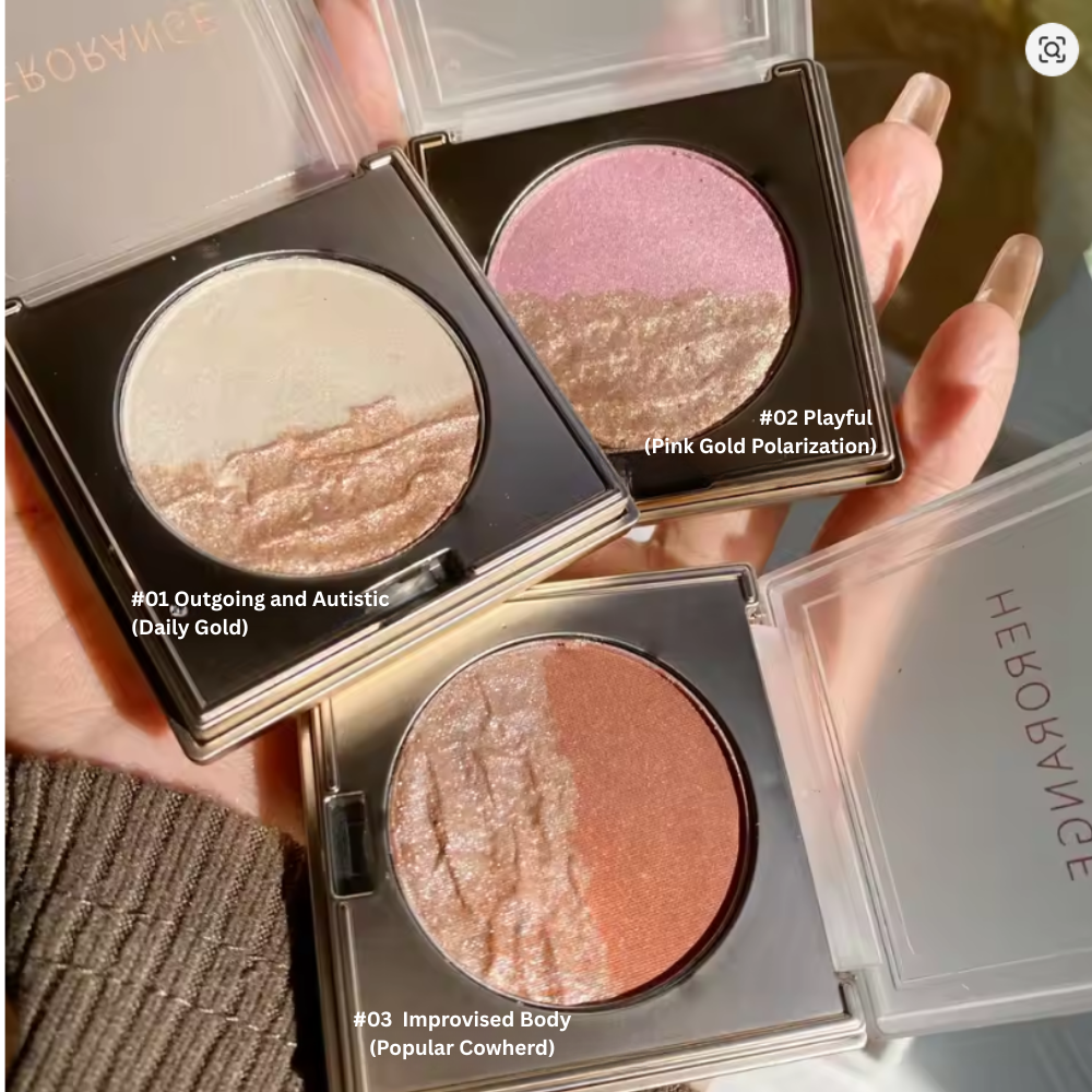 Herorange highlighting contouring powder3.6g #02 Playful (Pink Gold Polarization)