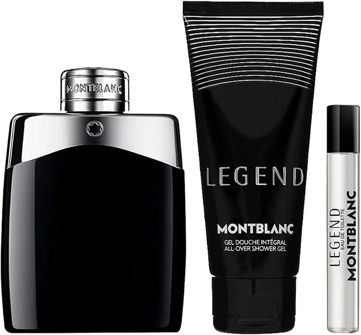 Montblanc Legend Eau De Toilette 100ml 3 Piece Gift Set (100ml EDT / 7.5ml EDT / Shower Gel 100ml)