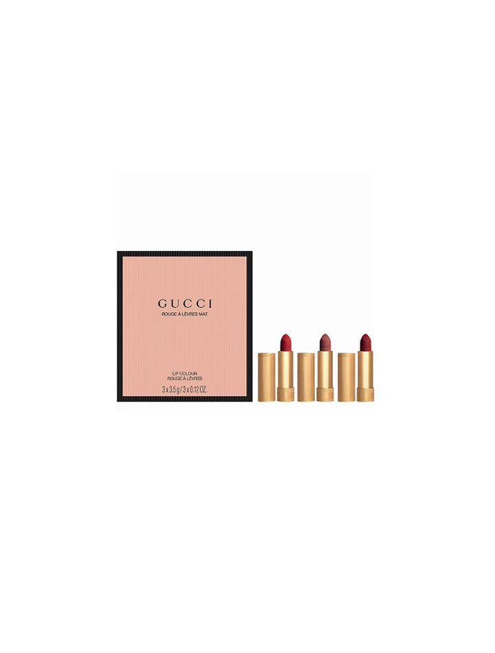 Gucci Matte Set 包含：Goldie Red 25 3.5 克 + They Met in Argentina 208 3.5 克 + Janie Scarlet 509 3.5 克 N° 25，2 1PC