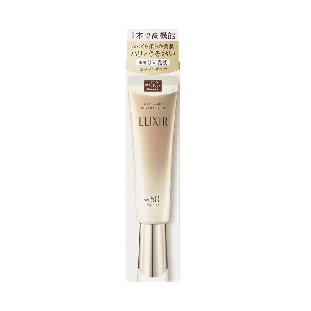 Shiseido Elixir Day Care Revolution Sunscreen SPF 50+ PA++++ Gold