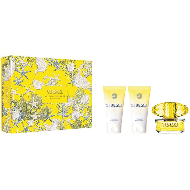 Versace Yellow Diamond Eau de Toilette 50ml + Shower Gel + Body Lotion 3 Piece Set