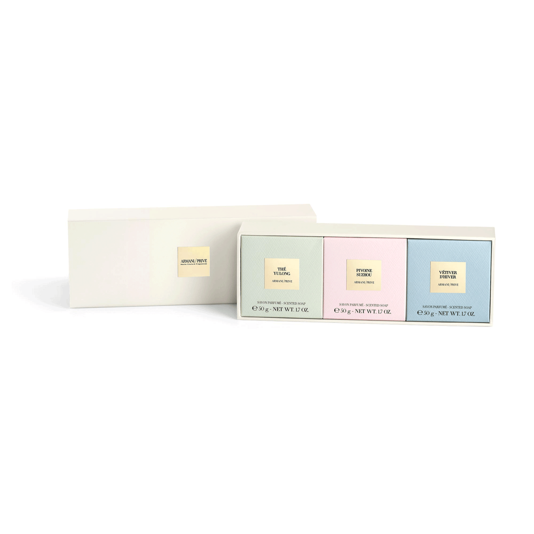 Giorgio Armani Privé Les Eaux Handsoaps Discovery Trio Set
