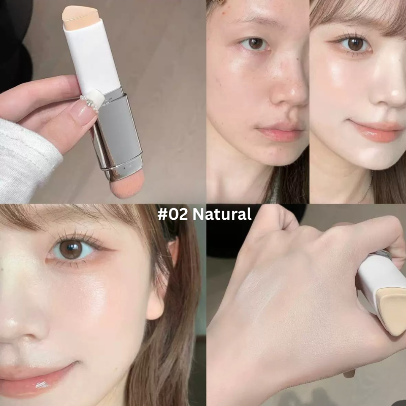 KAKASHOW Dual-Head Foundation Stick | Natural Concealer | Contouring #02 Natural