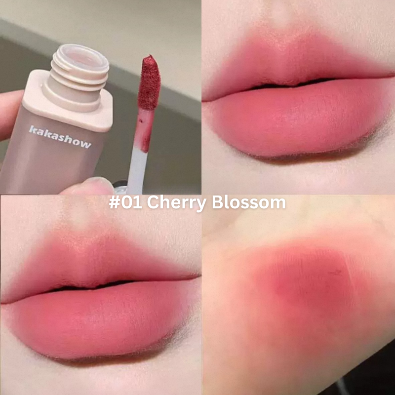 KAKASHOW Liquid Lipstick with Key Ring #01 Cherry Blossom