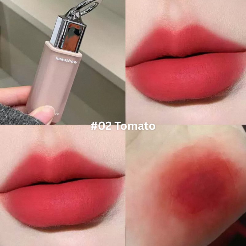 KAKASHOW Liquid Lipstick with Key Ring #02 Tomato
