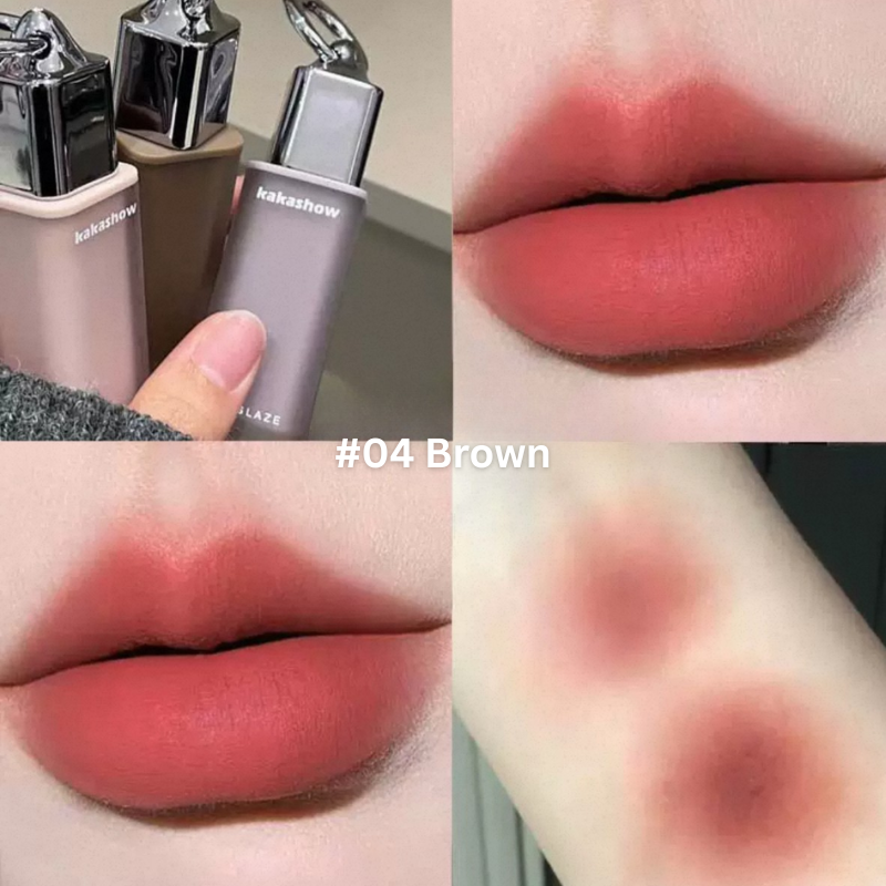 KAKASHOW Liquid Lipstick with Key Ring #04 Brown