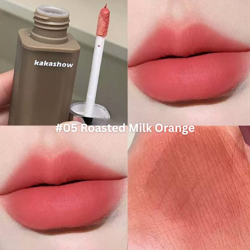 KAKASHOW Liquid Lipstick with Key Ring #05 Roasted Milk Orange