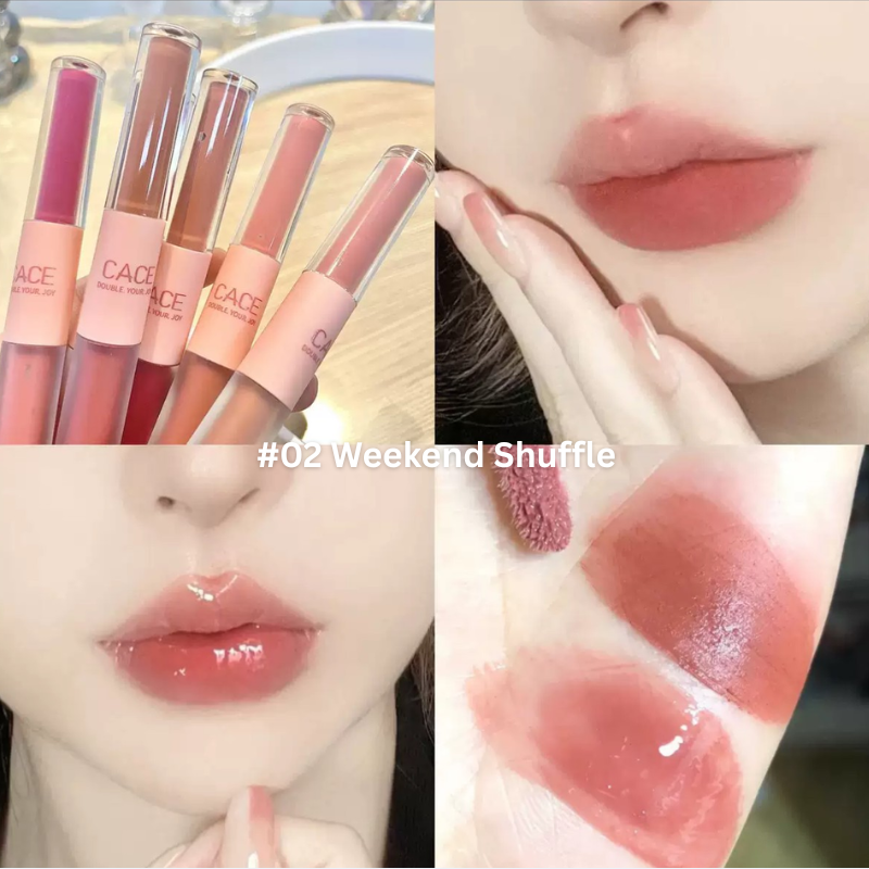CACE Double Head Matte & Gloss Lipstick #02 Weekend Shuffle