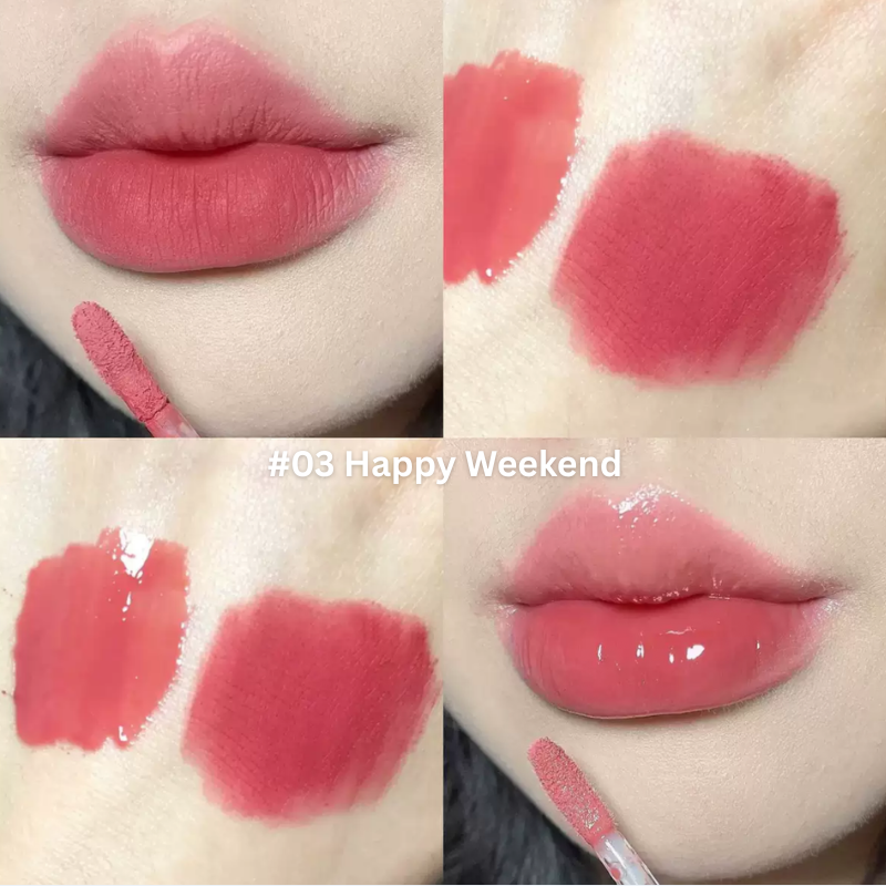 CACE Double Head Matte & Gloss Lipstick #03 Happy Weekend