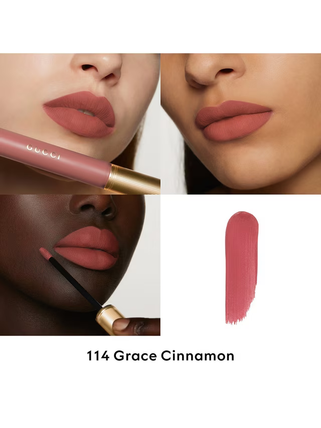 Gucci 唇膏套装 Rouge a Lèvres Mat 液体柔雾套装：唇膏（色号：114 Grace Cinnamon）6.5 克 + 唇膏（色号：1PC）