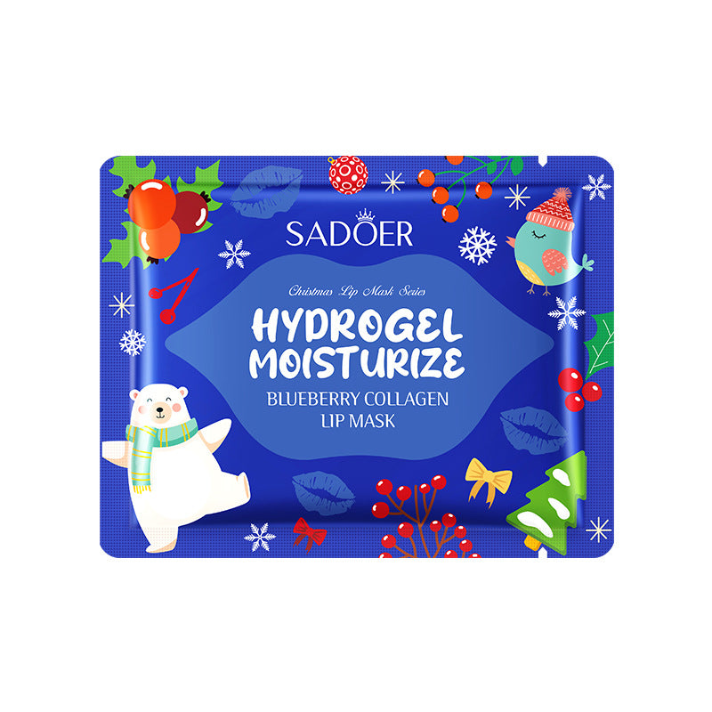 Sadoer XMAS Collection (Blue) Hydrogel Moisturize Blueberry Collagen Lip Mask 8g