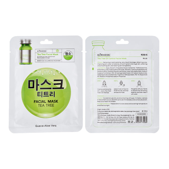 Kormesic (Green) Tea Tree Facial Mask Guava+Aloe Vera 25ml