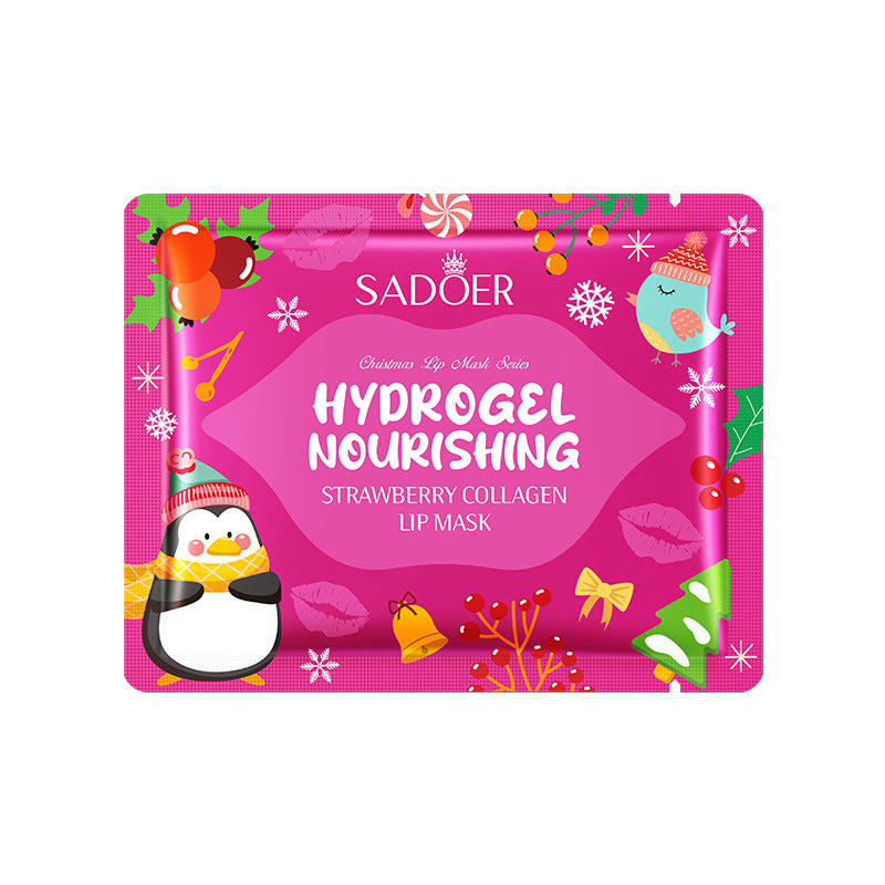 Sadoer XMAS Collection (Pink) Hydrogel Nourishing Strawberry Collagen Lip Mask 8g