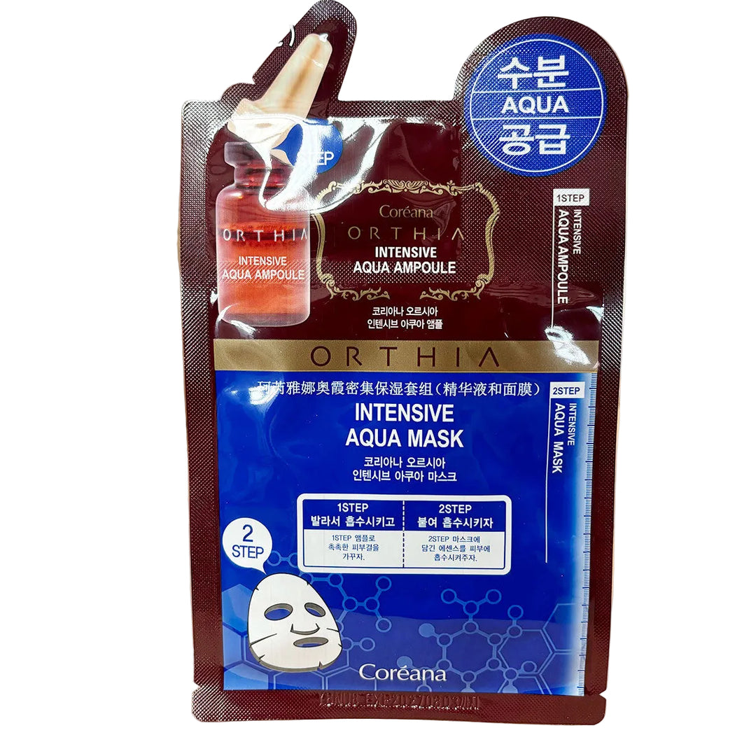 Coreana Intensive Aqua Ampoule 2ml & Intensive Aqua Mask 25g Combo Pack