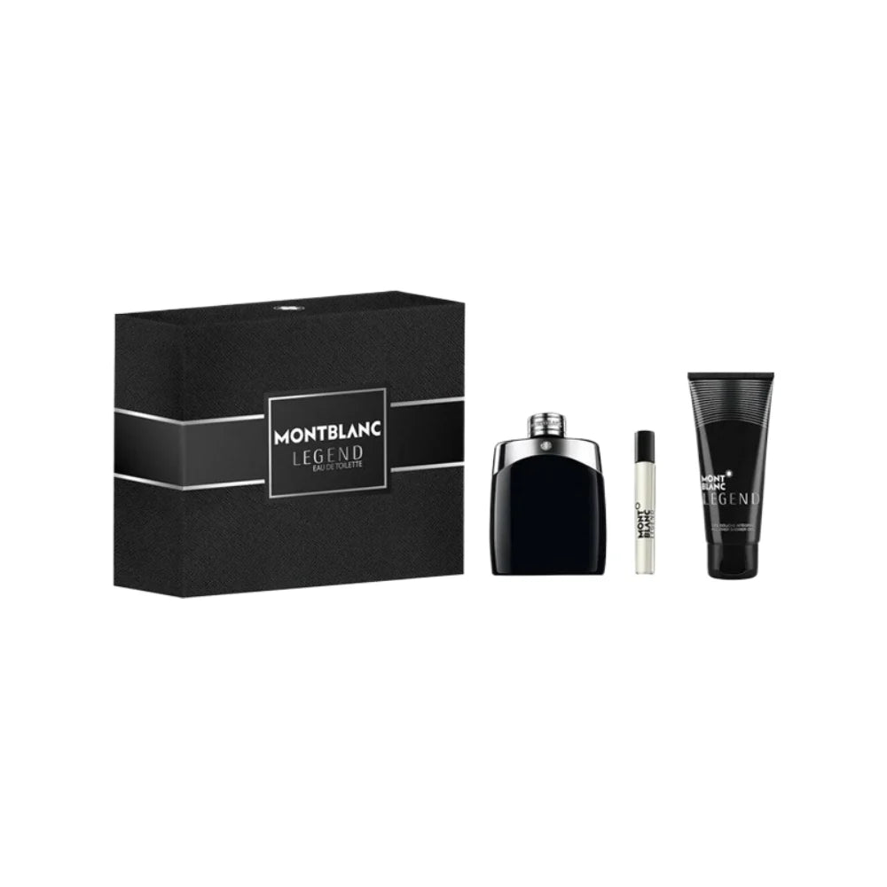 Montblanc Legend Eau De Toilette 100ml 3 Piece Gift Set (100ml EDT / 7.5ml EDT / Shower Gel 100ml)