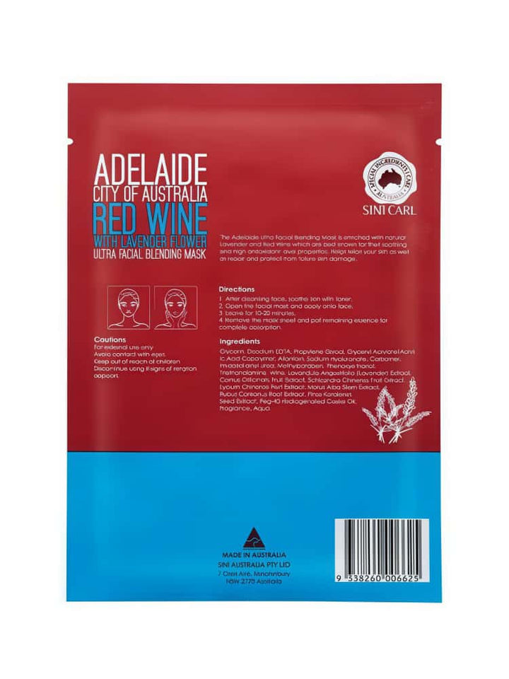 SINICARE Adelaide Red Wine with Lavender Flower Facial Mask 20g