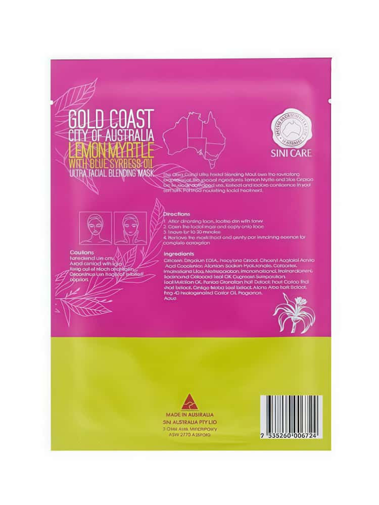 SINICARE Gold Coast Lemon Myrtle With blue Cypress Oil Facial mask 20g