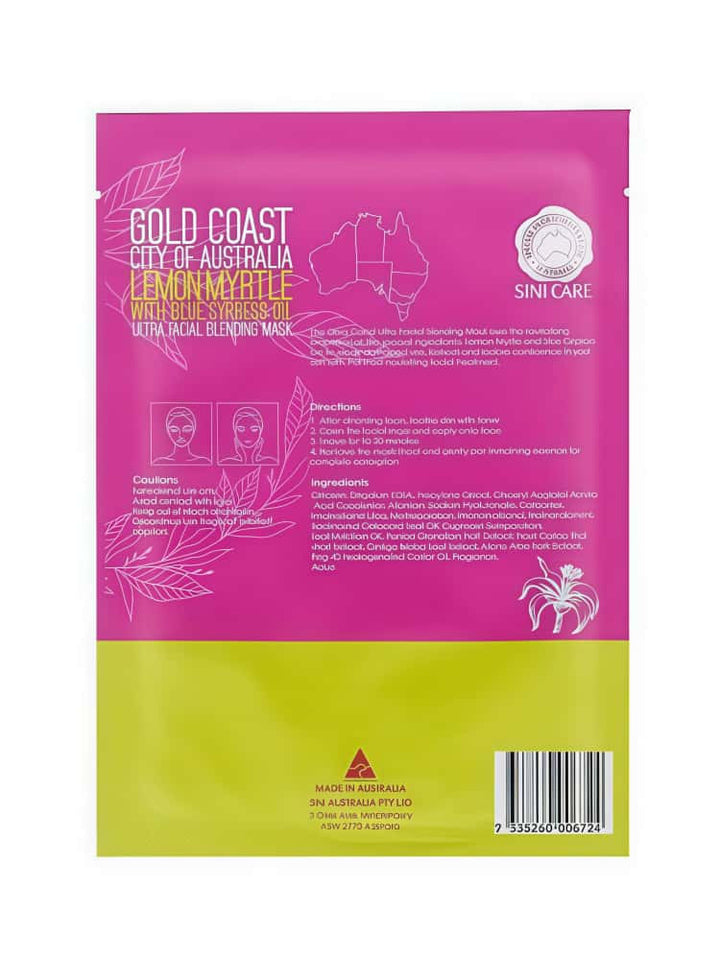 SINICARE Gold Coast Lemon Myrtle With blue Cypress Oil Facial mask 20g