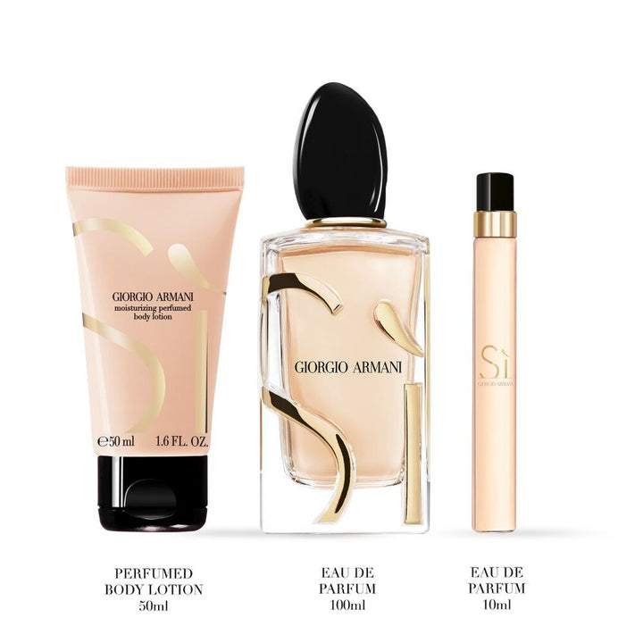 Giorgio Armani Si Eau De Parfum 3pc Giftset (100ml EDP 10ml EDP 50ml Body Lotion)