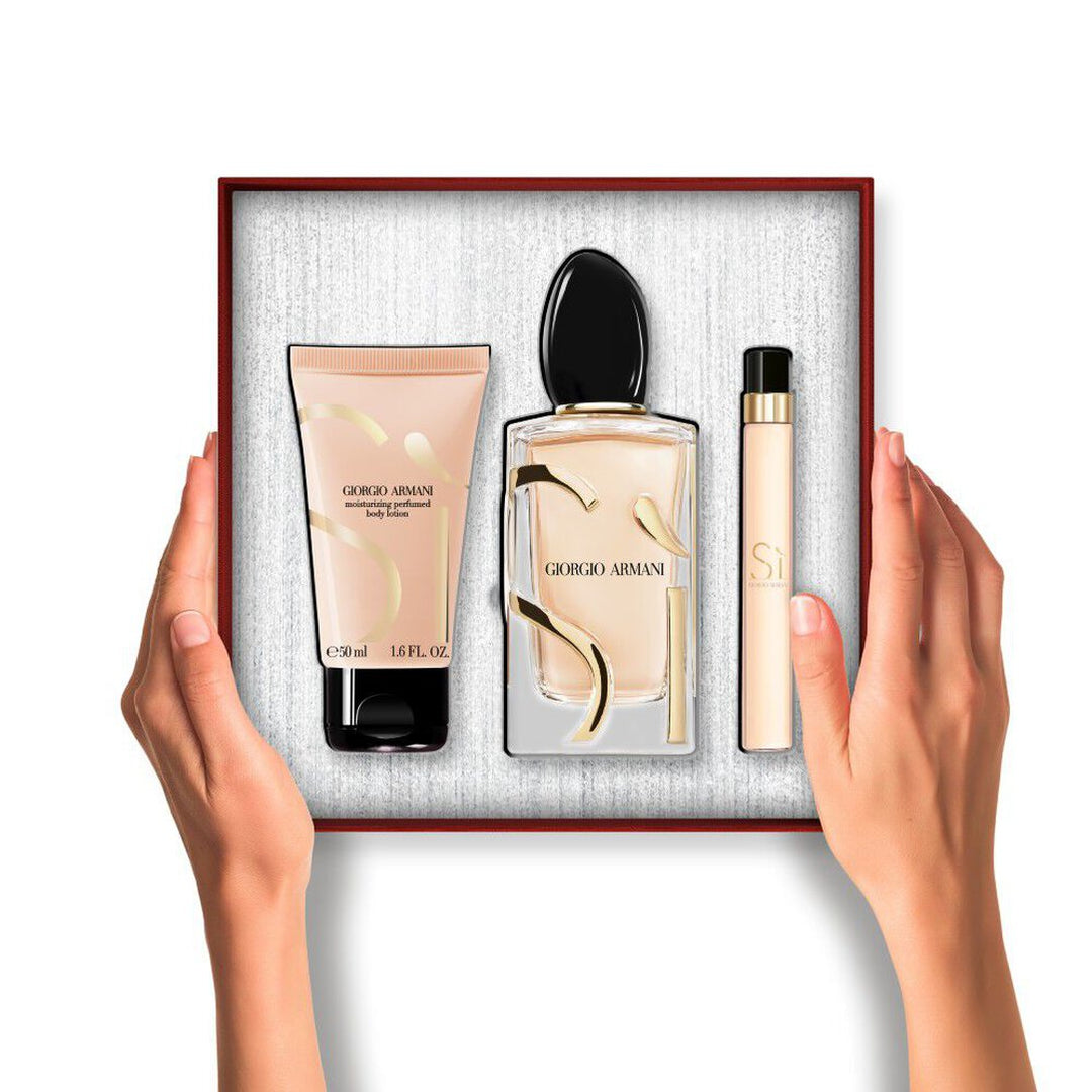 Giorgio Armani Si Eau De Parfum 3pc Giftset (100ml EDP 10ml EDP 50ml Body Lotion)